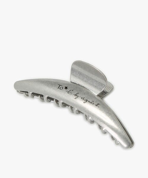 To b. by agnes b.（トゥービーバイアニエスベー）の「ロゴ ヘアクリップ（ヘアゴム・レディース・シルバー系その他・FREE）」の3枚目の写真