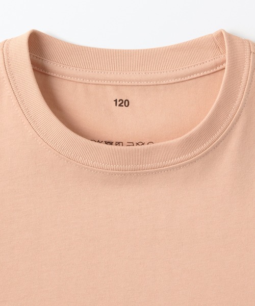 無印良品（ムジルシリョウヒン）の「キッズ　天竺編みクルーネック長袖Ｔシャツ　無地（Tシャツ/カットソー・キッズ・サックスブルー/ブラック/ライトグリーン/ライトオレンジ系/オフホワイト・140/130/120）」の18枚目の写真