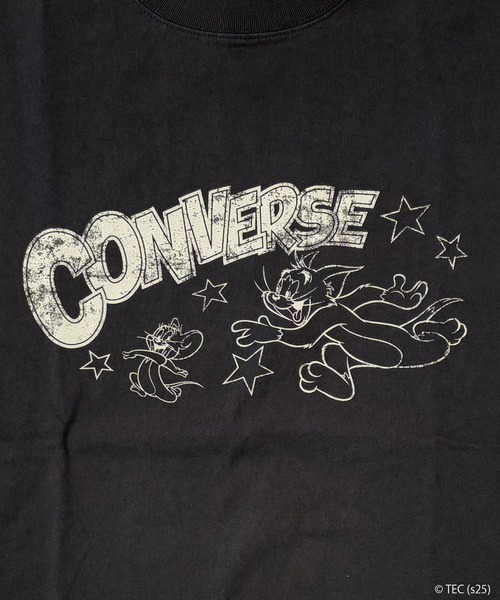 Tom&Jerry(トムアンドジェリー)の「【公式】トムとジェリー CONVERSE BIG Tシャツ(Tシャツ/カットソー・メンズ・ブラック/オフホワイト・L/M)」の5枚目の写真