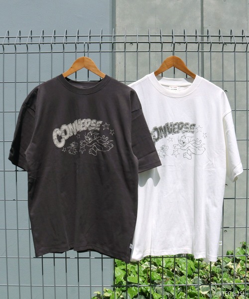 Tom&Jerry(トムアンドジェリー)の「【公式】トムとジェリー CONVERSE BIG Tシャツ(Tシャツ/カットソー・メンズ・ブラック/オフホワイト・L/M)」の6枚目の写真