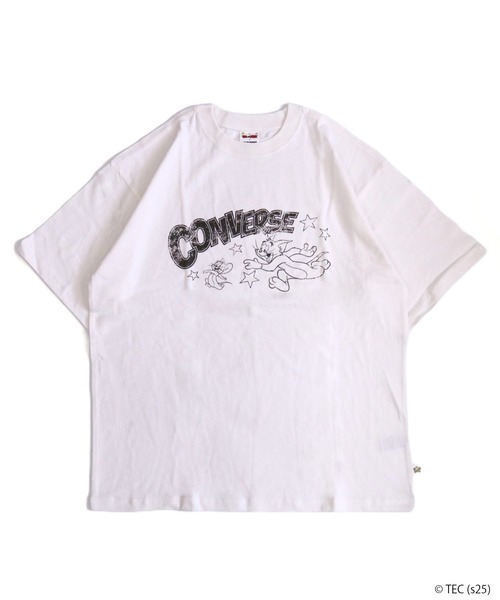Tom&Jerry(トムアンドジェリー)の「【公式】トムとジェリー CONVERSE BIG Tシャツ(Tシャツ/カットソー・メンズ・ブラック/オフホワイト・L/M)」の8枚目の写真