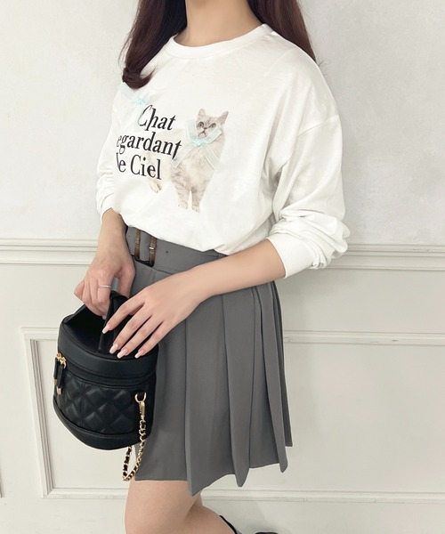 apres jour(アプレジュール)の「猫アソートリボンロンT(Tシャツ/カットソー・レディース・ブラウン系その他/ピンク/ホワイト/ブルー・フリー/X-LARGE)」の17枚目の写真