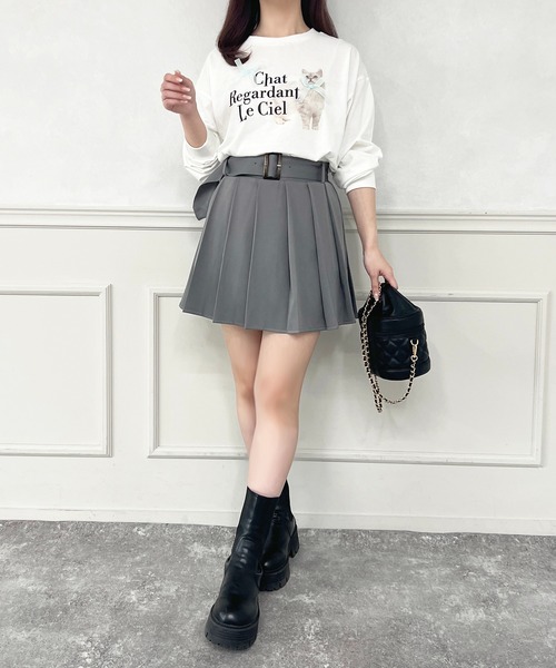 apres jour(アプレジュール)の「猫アソートリボンロンT(Tシャツ/カットソー・レディース・ブラウン系その他/ピンク/ホワイト/ブルー・フリー/X-LARGE)」の18枚目の写真