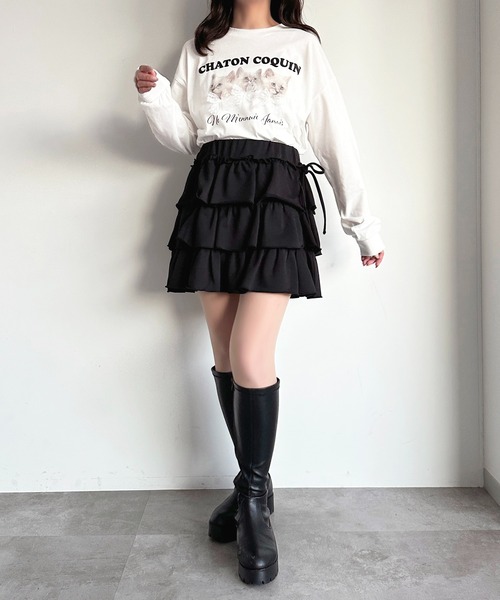 apres jour(アプレジュール)の「猫アソートリボンロンT(Tシャツ/カットソー・レディース・ブラウン系その他/ピンク/ホワイト/ブルー・フリー/X-LARGE)」の10枚目の写真