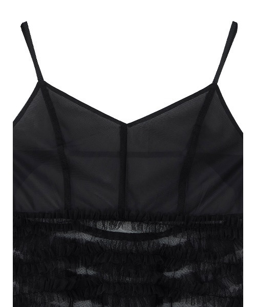 セール】BLACK TULLE RAFFLE CAMI TOP（その他トップス）｜Ameri