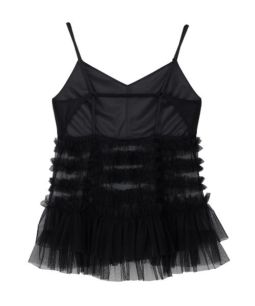 セール】BLACK TULLE RAFFLE CAMI TOP（その他トップス）｜Ameri