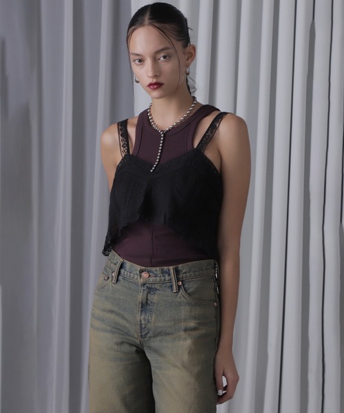 ROSE BUD(ローズバッド)の「レースビスチェ(シャツ/ブラウス・レディース・ブラック/ホワイト・ONE SIZE)」の17枚目の写真