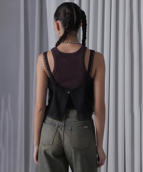 ROSE BUD(ローズバッド)の「レースビスチェ(シャツ/ブラウス・レディース・ブラック/ホワイト・ONE SIZE)」の19枚目の写真