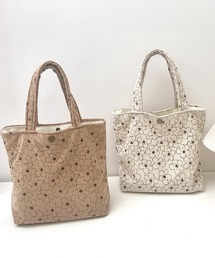 Mignonjour/フラワーコーデュロイミニトートバッグ M2664