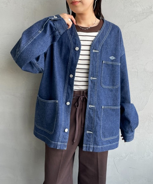DANTON（ダントン）の「【WEB限定】[DANTON/ダントン] 11oz Vネックデニムジャケット（デニムジャケット・レディース・インディゴブルー・40/38）」の12枚目の写真