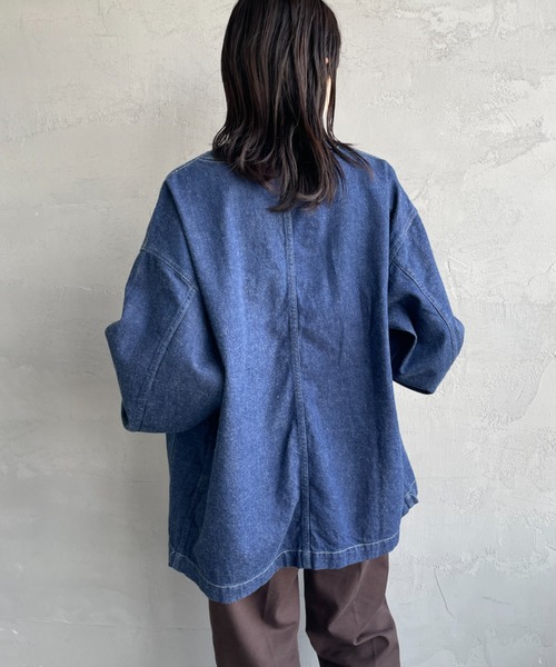 WEB限定】[DANTON/ダントン] 11oz Vネックデニムジャケット
