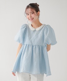 ジャガードカシュクールペプラムトップス（その他トップス）｜Fit more