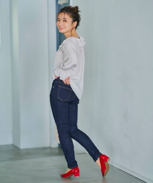 COHINA（コヒナ）の「COHINA DENIM ベーシックスキニー-regular 【低身長・小柄女性】（デニムパンツ・レディース・ブルー/ネイビー・M/S/XXS/XS）」の9枚目の写真