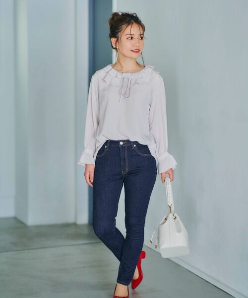COHINA（コヒナ）の「COHINA DENIM ベーシックスキニー-regular 【低身長・小柄女性】（デニムパンツ・レディース・ブルー/ネイビー・M/S/XXS/XS）」の11枚目の写真