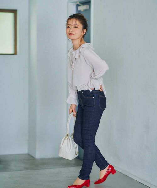 COHINA（コヒナ）の「COHINA DENIM ベーシックスキニー-regular 【低身長・小柄女性】（デニムパンツ・レディース・ブルー/ネイビー・M/S/XXS/XS）」の12枚目の写真