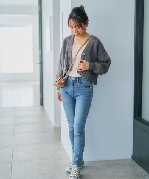 COHINA（コヒナ）の「COHINA DENIM ベーシックスキニー-regular 【低身長・小柄女性】（デニムパンツ・レディース・ブルー/ネイビー・M/S/XXS/XS）」の3枚目の写真
