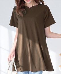 ロングフレアーTシャツチュニック