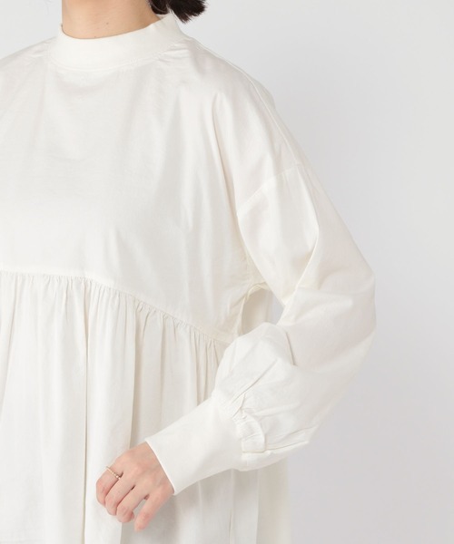 studio CLIP(スタディオクリップ)の「リブモック切り替えフレアブラウス(シャツ/ブラウス・レディース・オフホワイト/オリーブ/ライトグレー・FREE)」の20枚目の写真