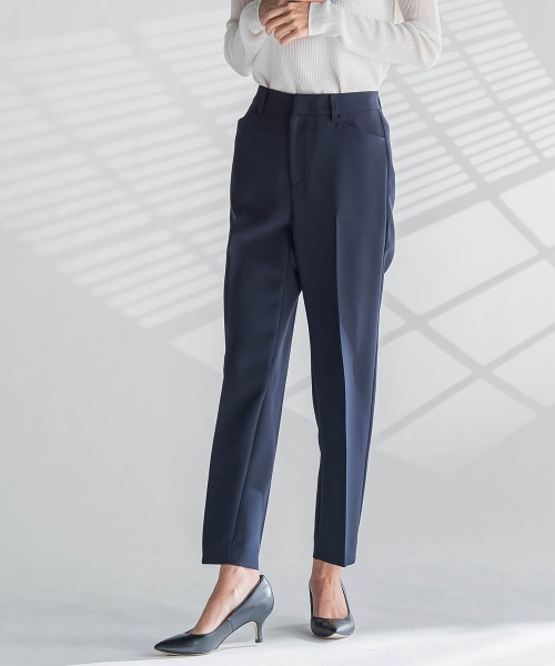la.f…（ラエフ）の「ダブルクロステーパードパンツ≪洗濯機で洗える≫（スラックス・レディース・ネイビー/ベージュ・11号/9号/7号）」の10枚目の写真