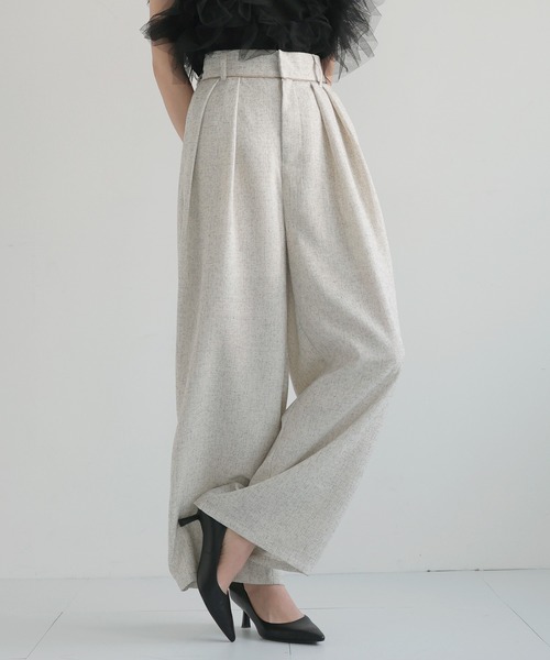 セール】サマーツイードタックパンツ（スラックス）｜LIAN