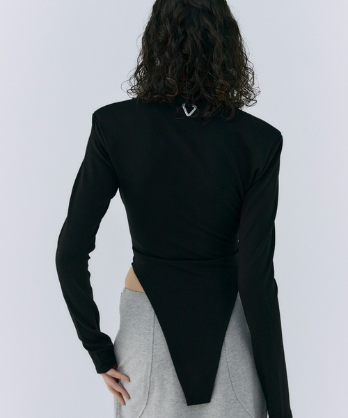 セール】SEAM SLIM ZIP TOP/シームスリムジップトップ（Tシャツ