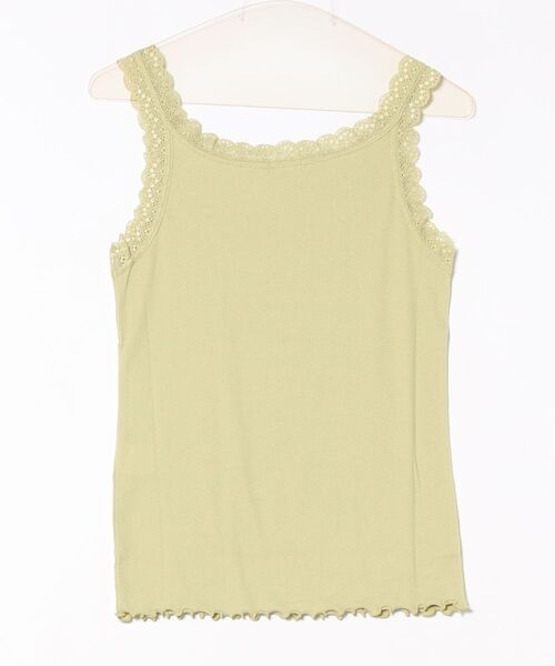 Honeys（ハニーズ）の「【ＵＶカット・吸水速乾】テレコレースタンク（キャミソール・レディース・サックスブルー/ブラック/オフホワイト/イエロー/モカ/コーラルピンク・L/M/LL/S）」の7枚目の写真