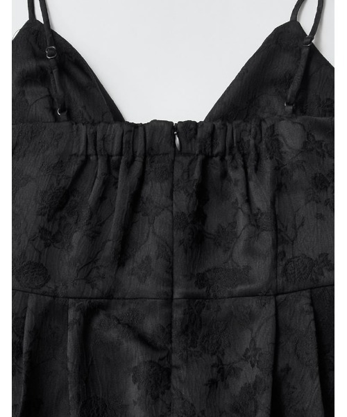 MEISM（ミズム）の「[2025SS COLLECTION][MEISM by Re:EDIT][オケージョン セレモニー][低身長/高身長サイズ有]ジャガードペプラムキャミソールオールインワン（つなぎ/オールインワン・レディース・ホワイト/ブラック・SHORT/MEDIUM/TALL/LARGE）」の10枚目の写真