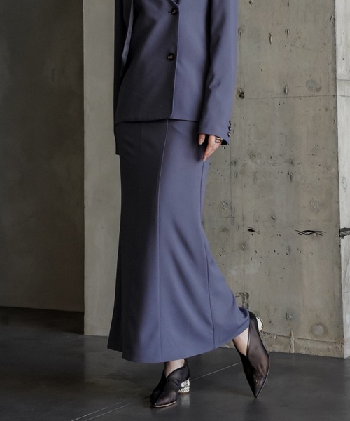 CIEL'AIR(シエルエアー)の「High Waist Mermaid Skirt(スカート・レディース・ベージュ/グレー・LARGE/MEDIUM)」の1枚目の写真