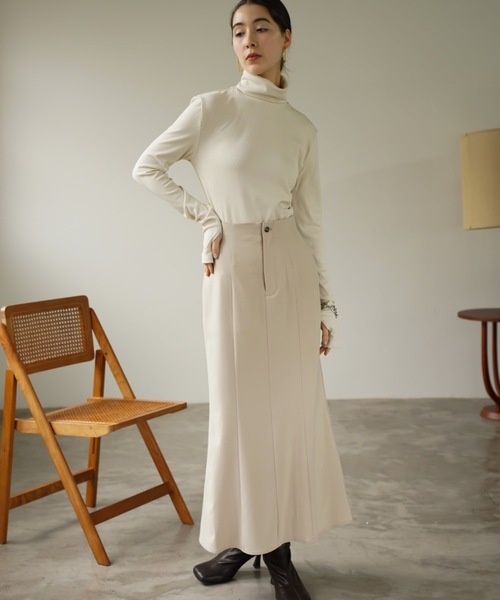 CIEL'AIR(シエルエアー)の「High Waist Mermaid Skirt(スカート・レディース・ベージュ/グレー・LARGE/MEDIUM)」の8枚目の写真