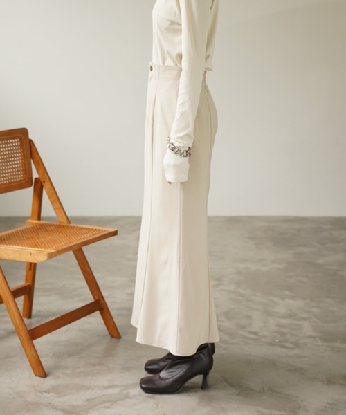 CIEL'AIR(シエルエアー)の「High Waist Mermaid Skirt(スカート・レディース・ベージュ/グレー・LARGE/MEDIUM)」の14枚目の写真