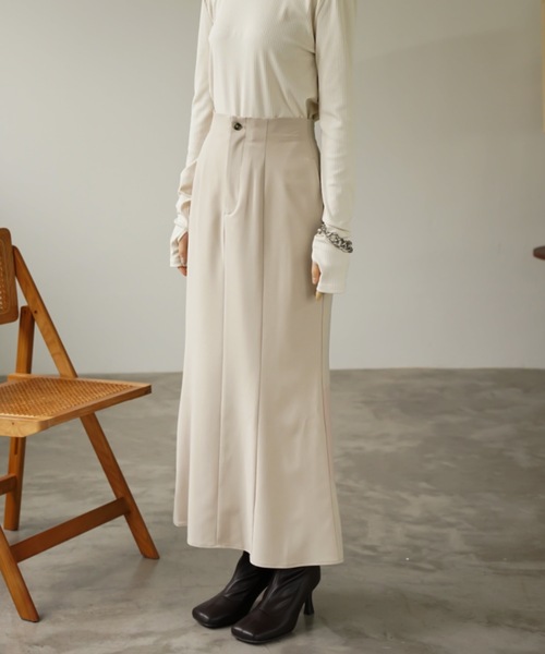 CIEL'AIR(シエルエアー)の「High Waist Mermaid Skirt(スカート・レディース・ベージュ/グレー・LARGE/MEDIUM)」の10枚目の写真