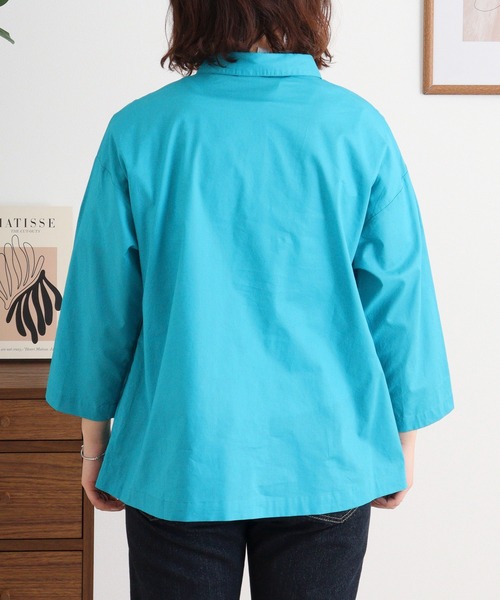 Emago（イマゴ）の「EMAGO ぶどう刺繍シャツ（シャツ/ブラウス・レディース・ブルー/ホワイト/ブラック・FREE）」の18枚目の写真