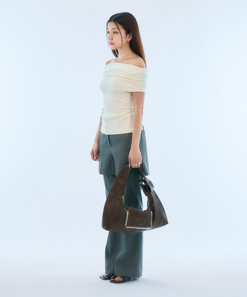 PULP/417EDIFICE（パルプフォーワンセブンエディフィス）の「【Geek Office / ギークオフィス】HIETA / ヒエタ TINA（ハンドバッグ・レディース・ホワイト/ブラウン/レッド/ブラック/アイボリー/ブルー・FREE）」の16枚目の写真