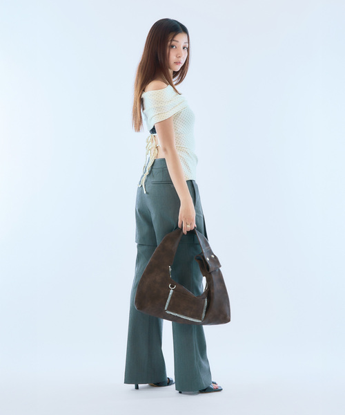 PULP/417EDIFICE（パルプフォーワンセブンエディフィス）の「【Geek Office / ギークオフィス】HIETA / ヒエタ TINA（ハンドバッグ・レディース・ホワイト/ブラウン/レッド/ブラック/アイボリー/ブルー・FREE）」の17枚目の写真