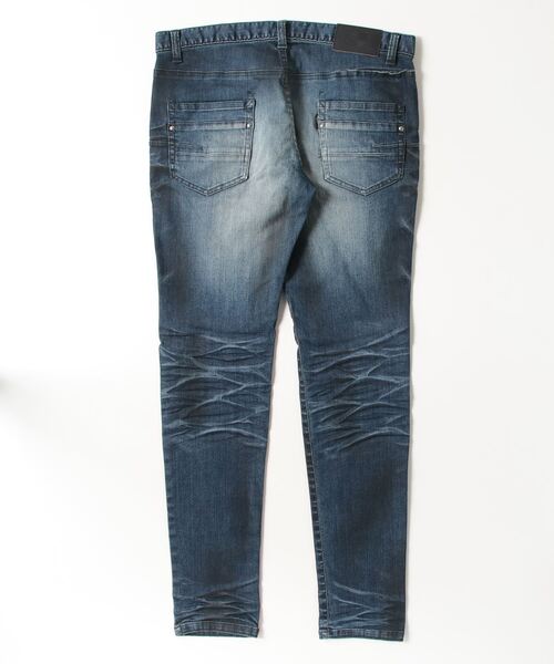 TORNADO MART（トルネードマート）の「3Dｳﾞｨﾝﾃｰｼﾞｽｷﾆｰﾃﾞﾆﾑ（デニムパンツ・メンズ・グレー/ネイビー・XXL/LL/M/S/L）」の3枚目の写真