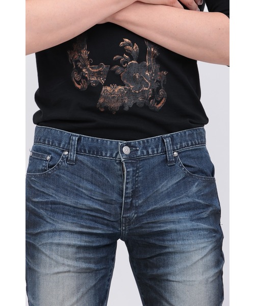 TORNADO MART（トルネードマート）の「3Dｳﾞｨﾝﾃｰｼﾞｽｷﾆｰﾃﾞﾆﾑ（デニムパンツ・メンズ・グレー/ネイビー・XXL/LL/M/S/L）」の5枚目の写真