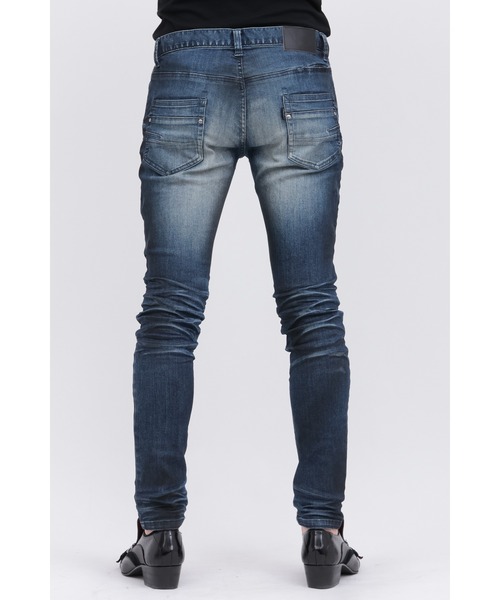 TORNADO MART（トルネードマート）の「3Dｳﾞｨﾝﾃｰｼﾞｽｷﾆｰﾃﾞﾆﾑ（デニムパンツ・メンズ・グレー/ネイビー・XXL/LL/M/S/L）」の7枚目の写真