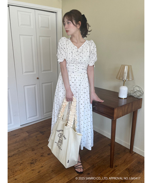 MIIA（ミーア）の「マイメロディ フリルトートバッグ（トートバッグ・レディース・ベージュ・FREE）」の7枚目の写真