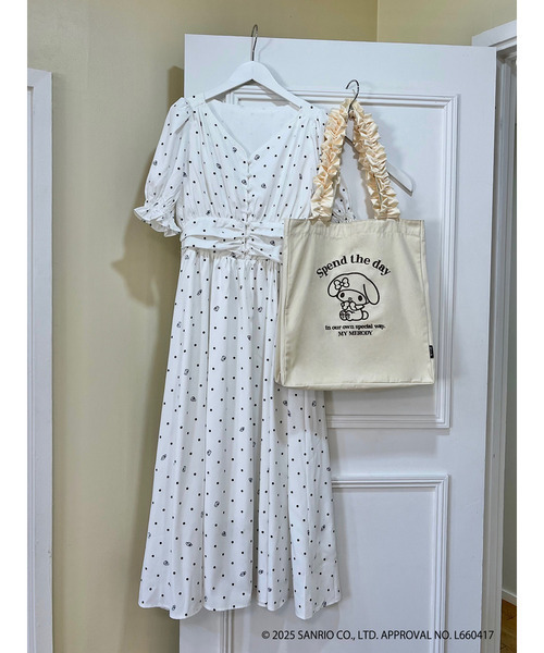 MIIA（ミーア）の「マイメロディ フリルトートバッグ（トートバッグ・レディース・ベージュ・FREE）」の11枚目の写真