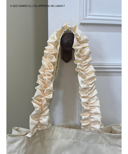 MIIA（ミーア）の「マイメロディ フリルトートバッグ（トートバッグ・レディース・ベージュ・FREE）」の14枚目の写真