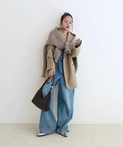 the barnnet デニムサロペット オーバーオール niko and JEANS 2025AW]WIDE DENIM OVERALLS（サロペット