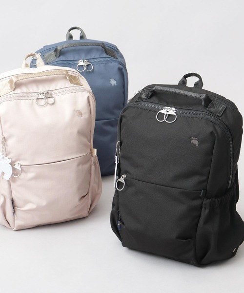 moz(モズ)の「軽量 撥水 ポリエステル バックパック PC収納・キャリーオン対応(バックパック/リュック・レディース・ブラック/ブルー/オフホワイト・FREE)」の10枚目の写真