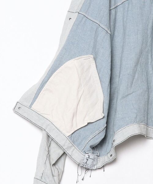 my beautiful landlet（マイビューティフルランドレット）の「【my beautiful landlet】 0th STITCH DENIM JACKET（デニムジャケット・メンズ・ライトベージュ/ライトブルー・1/0）」の10枚目の写真