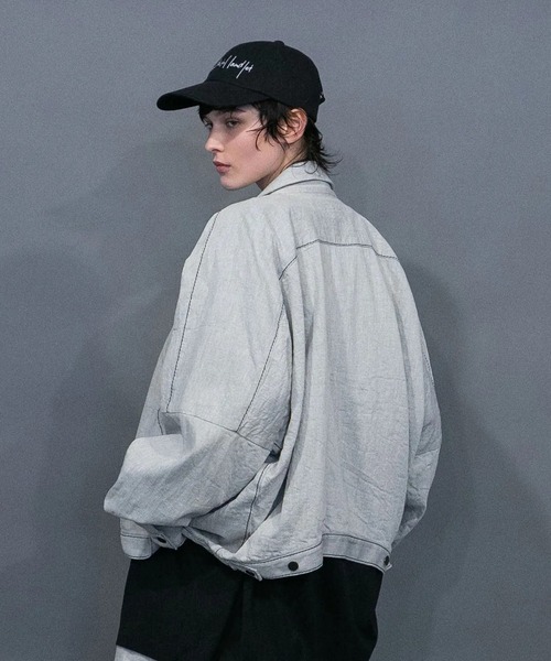 my beautiful landlet（マイビューティフルランドレット）の「【my beautiful landlet】 0th STITCH DENIM JACKET（デニムジャケット・メンズ・ライトベージュ/ライトブルー・1/0）」の4枚目の写真