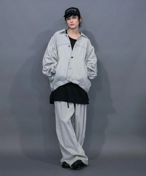 my beautiful landlet（マイビューティフルランドレット）の「【my beautiful landlet】 0th STITCH DENIM JACKET（デニムジャケット・メンズ・ライトベージュ/ライトブルー・1/0）」の5枚目の写真