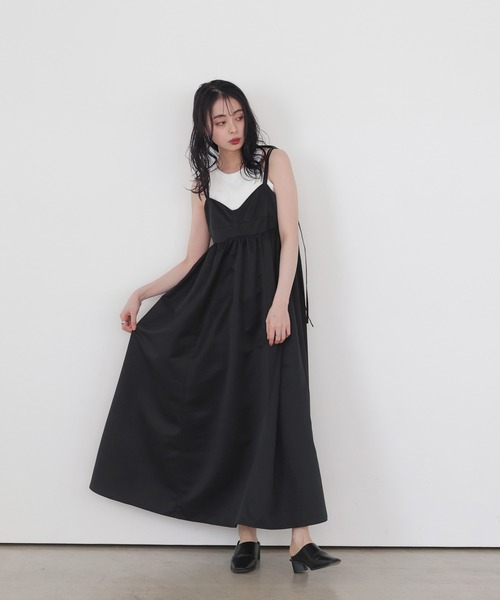 LIAN（リアン）の「ビスチェデザインキャミワンピース（ワンピース・レディース・ブラック/カーキ/ベージュ・FREE）」の5枚目の写真