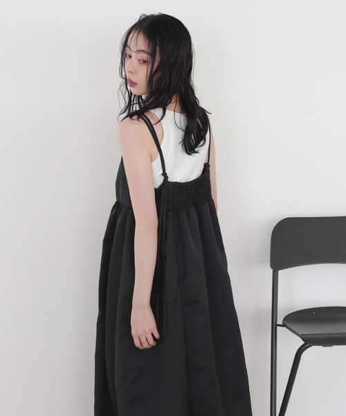 LIAN（リアン）の「ビスチェデザインキャミワンピース（ワンピース・レディース・ブラック/カーキ/ベージュ・FREE）」の6枚目の写真