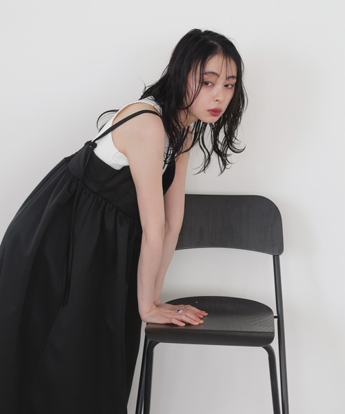 LIAN（リアン）の「ビスチェデザインキャミワンピース（ワンピース・レディース・ブラック/カーキ/ベージュ・FREE）」の10枚目の写真