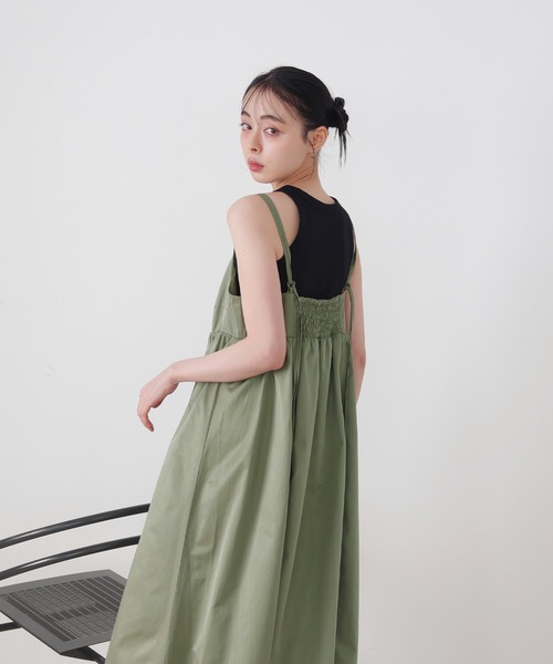 LIAN（リアン）の「ビスチェデザインキャミワンピース（ワンピース・レディース・ブラック/カーキ/ベージュ・FREE）」の21枚目の写真