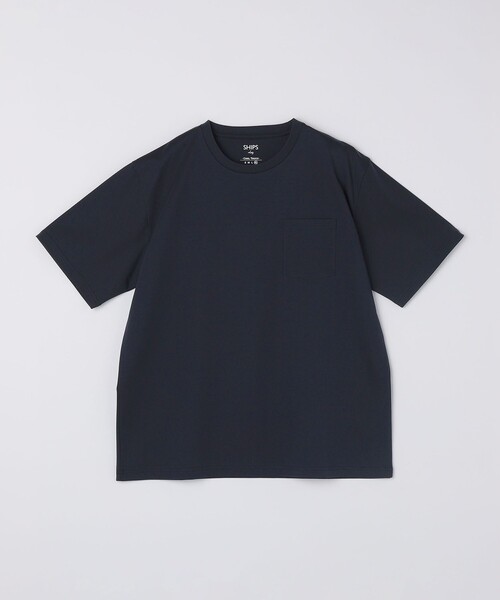 SHIPS Colors(シップス カラーズ)の「SHIPS Colors:〈接触冷感〉シルケット コットン クルーネック TEE◇(Tシャツ/カットソー・メンズ・ネイビー/ブラック/ライトホワイト/ブラウン/グレー・SMALL/MEDIUM/LARGE/X-LARGE)」の9枚目の写真